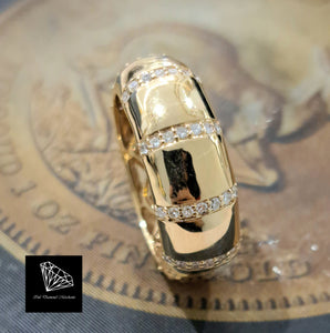 0.50cts Round Brilliant Cut Diamonds | Designer Eternity Style Ring | 14kt Yellow Gold