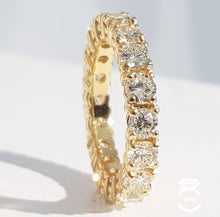 Load image into Gallery viewer, 3.00ct [18] Round Brilliant Cut Diamonds | Full Eternity | Size L | 18kt Yellow Gold
