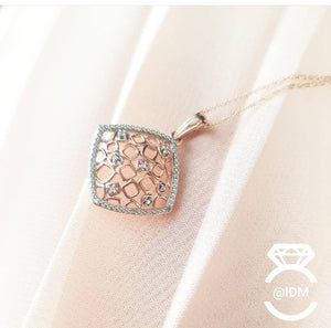 0.25ct Round cut Diamond Pendant | 10kt rose gold