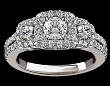Load image into Gallery viewer, 1.00cts | Round Brilliant Cut Diamonds | Trilogy Design Ring | 14kt White Gold
