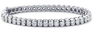 6.35ct [51] Round Brilliant Cut Diamond Tennis Bracelet set in 18kt White Gold