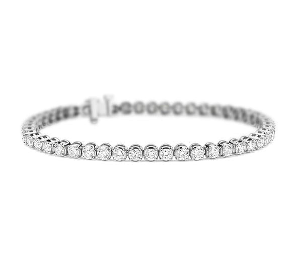 1ct Diamond Bracelet. 3 Row Design. 18kt Rose and White Gold
